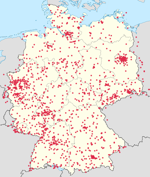 Map of Germany with markings for the individual supporters