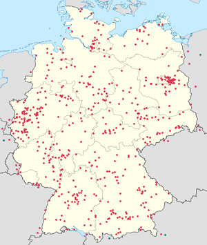 Karte von Deutschland mit Markierungen für die einzelnen Unterstützenden
