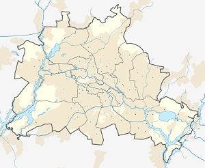 Biresyel destekçiler için işaretli Treptow-Köpenick haritası