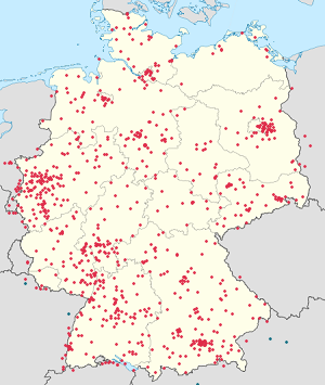 Map of Germany with markings for the individual supporters