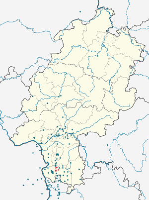 Karte von Bensheim mit Markierungen für die einzelnen Unterstützenden