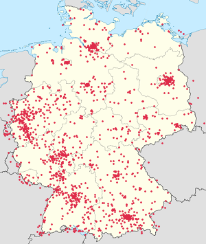 Carte de Allemagne avec des marqueurs pour chaque supporter