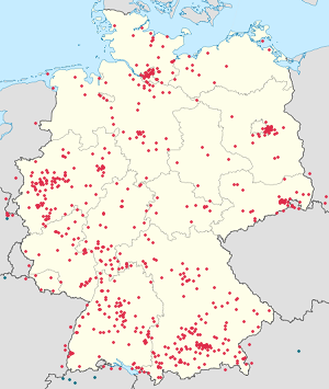 Karte von Deutschland mit Markierungen für die einzelnen Unterstützenden