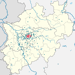Karte von Bochum mit Markierungen für die einzelnen Unterstützenden