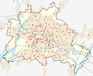 Karte von Berlin mit Markierungen für die einzelnen Unterstützenden