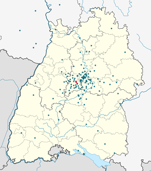 Karte von Sindelfingen mit Markierungen für die einzelnen Unterstützenden