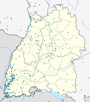 Karte von Neuenburg am Rhein mit Markierungen für die einzelnen Unterstützenden