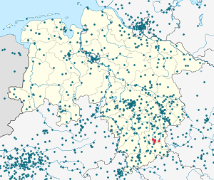 Carte de Clausthal-Zellerfeld avec des marqueurs pour chaque supporter