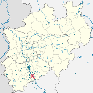 Karte von Bonn mit Markierungen für die einzelnen Unterstützenden
