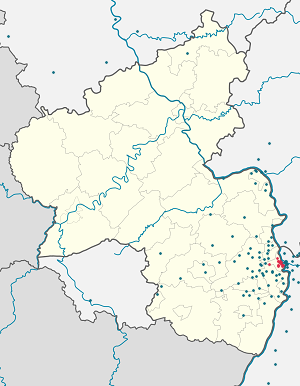 Map of Ludwigshafen with markings for the individual supporters