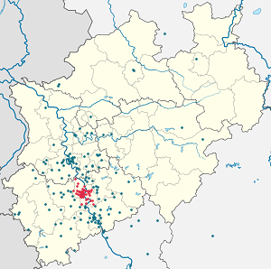 Karte von Köln mit Markierungen für die einzelnen Unterstützenden