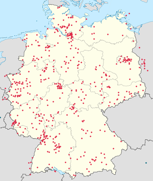 Karte von Deutschland mit Markierungen für die einzelnen Unterstützenden