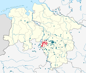 Harta zonei Schaumburg cu markeri pentru fiecare susținător