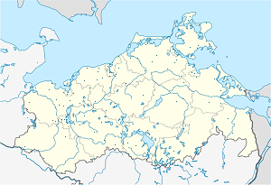 Map of Mecklenburg-Vorpommern with markings for the individual supporters