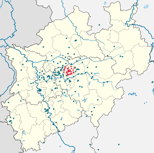 Map of Dortmund with markings for the individual supporters