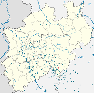 Carte de Netphen avec des marqueurs pour chaque supporter