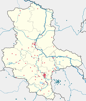 Map of Saxony-Anhalt with markings for the individual supporters