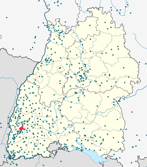 Карта Фрайбург-им-Брайсгау с тегами для каждого сторонника
