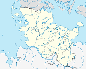 Schleswig-Holstein kartta tunnisteilla jokaiselle kannattajalle