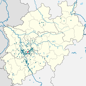 Karte von Haan mit Markierungen für die einzelnen Unterstützenden