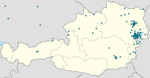 Kaart van Eisenstadt met markeringen voor elke ondertekenaar