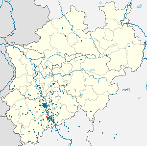 Map of Bornheim with markings for the individual supporters