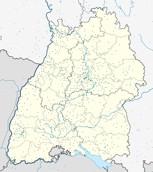 Map of Baden-Württemberg with markings for the individual supporters