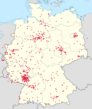 Karte von Deutschland mit Markierungen für die einzelnen Unterstützenden