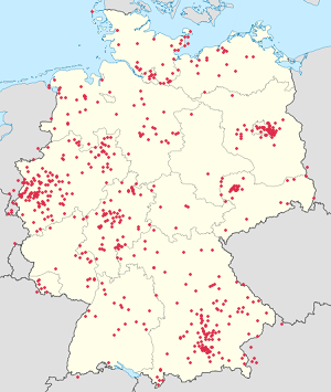 Karte von Deutschland mit Markierungen für die einzelnen Unterstützenden