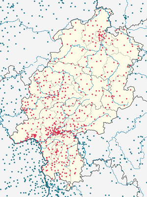 Mapa de Hesse con etiquetas para cada partidario.