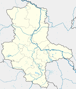 A(z) Mansfeld-Südharz térképe címkékkel minden támogató számára