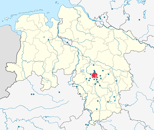 Karta mjesta Hannover s oznakama za svakog pristalicu