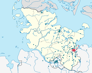 Karte von Lübeck mit Markierungen für die einzelnen Unterstützenden