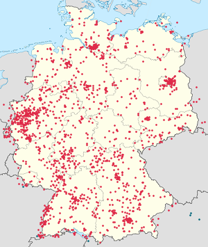 Karte von Deutschland mit Markierungen für die einzelnen Unterstützenden