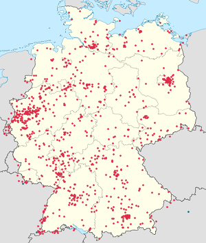 Karte von Deutschland mit Markierungen für die einzelnen Unterstützenden