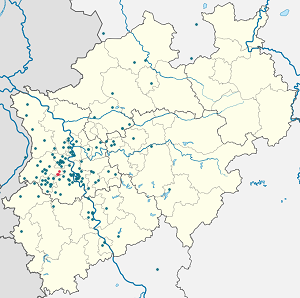 Map of Willich with markings for the individual supporters