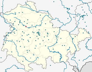 Mapa de Bad Langensalza con etiquetas para cada partidario.
