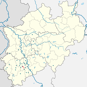 Karte von Erftstadt mit Markierungen für die einzelnen Unterstützenden