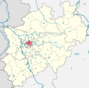 Karte von Essen mit Markierungen für die einzelnen Unterstützenden