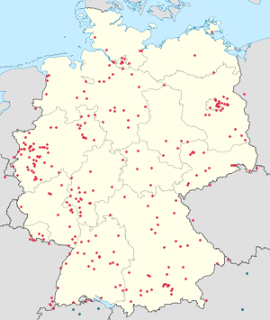 Mapa de Alemania con etiquetas para cada partidario.