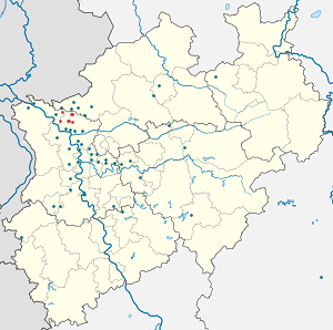 Mapa města Hamminkeln se značkami pro každého podporovatele 