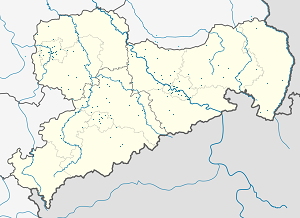 Karte von Sachsen mit Markierungen für die einzelnen Unterstützenden