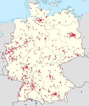 Karte von Deutschland mit Markierungen für die einzelnen Unterstützenden