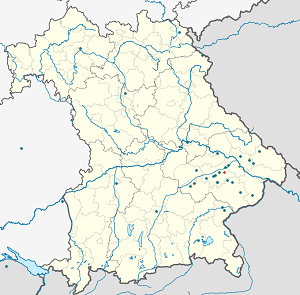 Map of Landau an der Isar with markings for the individual supporters