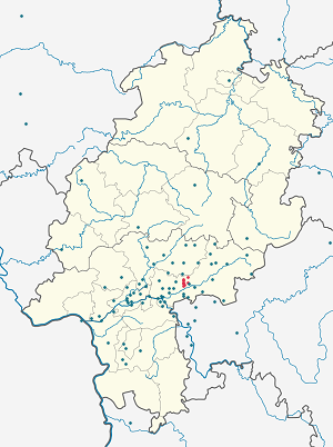 Map of Gründau with markings for the individual supporters