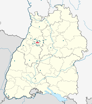 Biresyel destekçiler için işaretli Pforzheim haritası