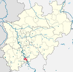 Karte von Bonn mit Markierungen für die einzelnen Unterstützenden