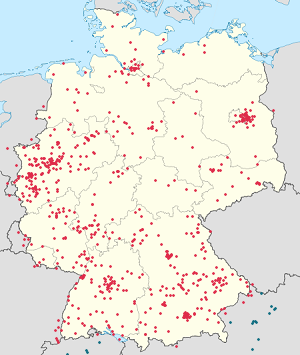 Karte von Deutschland mit Markierungen für die einzelnen Unterstützenden
