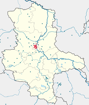 Karte von Magdeburg mit Markierungen für die einzelnen Unterstützenden