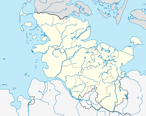 Mapa Powiat Pinneberg ze znacznikami dla każdego kibica